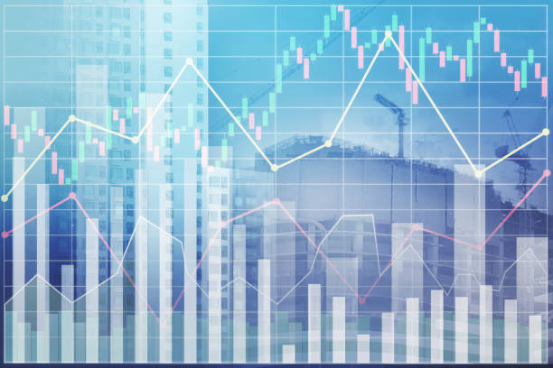 istock Property business and Construction industry background with graph and chart on building construction site for presentation and report backdrop. 1768423664