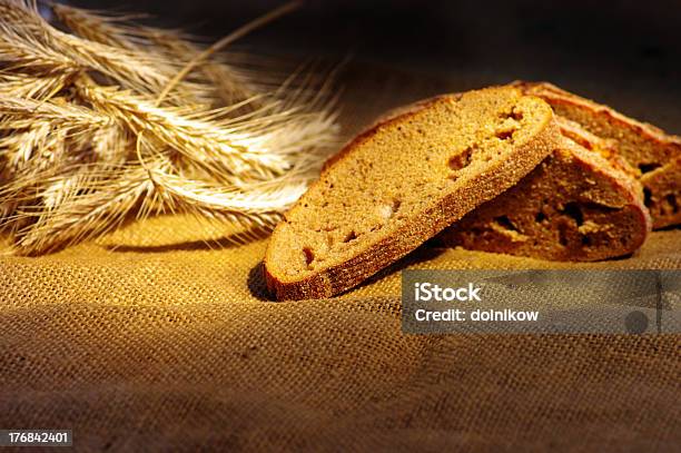 Bread And Wheat Ears Stock Photo - Download Image Now - Agriculture, Backgrounds, Bread