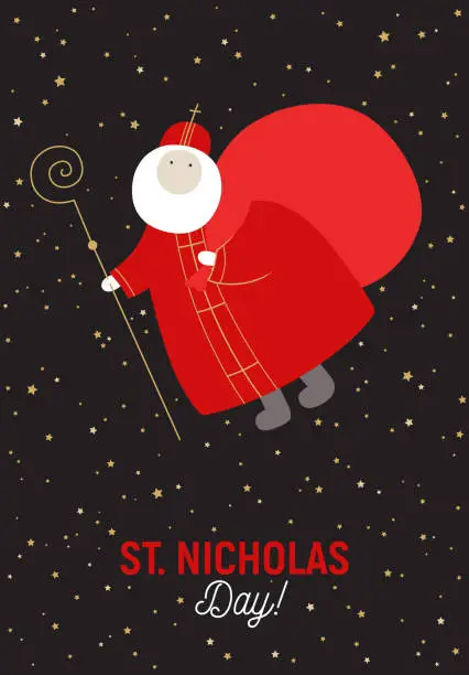 Vector illustration of Saint Nicholas day
