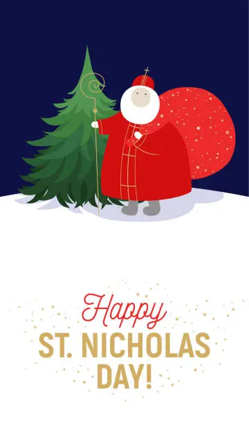 Vector illustration of Saint Nicholas day