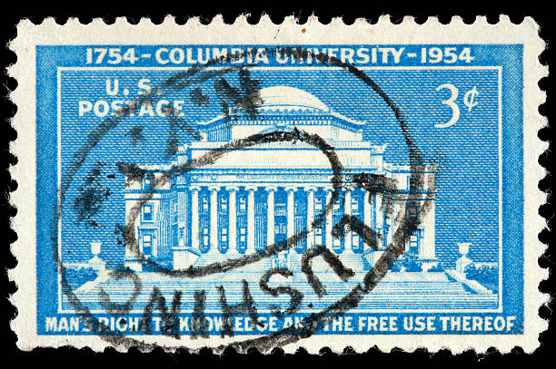 istock United States Stamp Commemorating  Columbia University 1754-1954, Low Library Pictured 176842948
