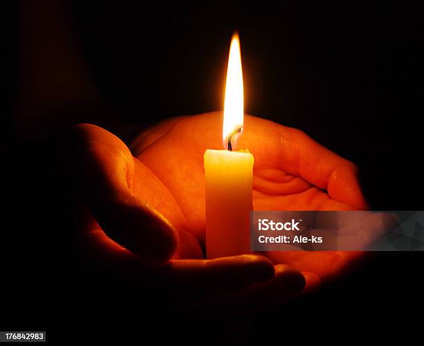 Burning Candle Stock Photo - Download Image Now - Burning, Candle, Candlelight