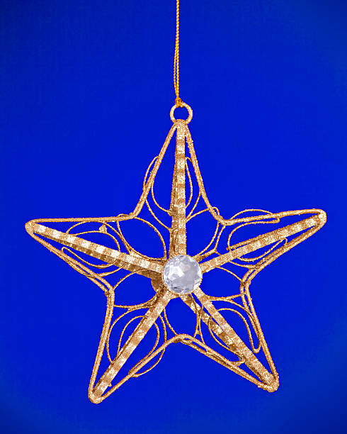 istock Christmas Tree Star Ornament on Blue 176843092