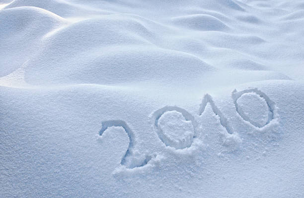 istock Year 2010 written in the Snow 176843500