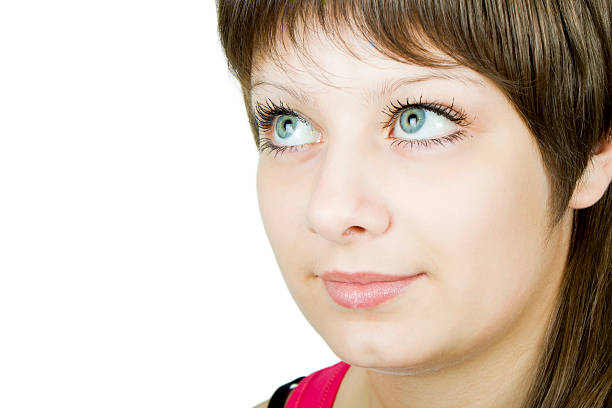 portrait of young girl stock photo