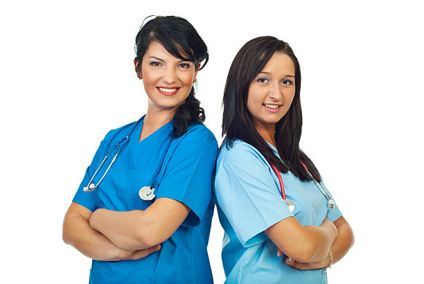 istock Team of two doctors women 176844186