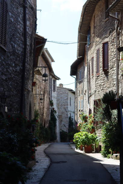 istock View along a narrow back street in an old town 1768448606