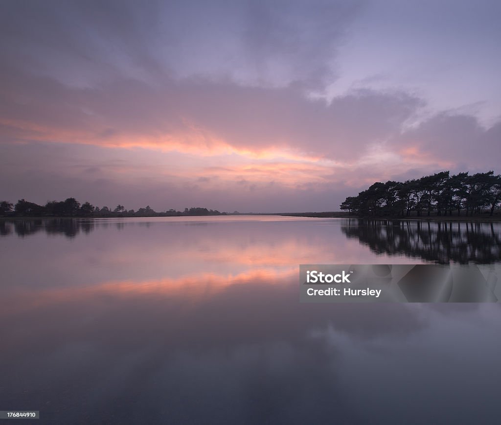 Hachette Pond coucher du soleil - Photo de Angleterre libre de droits