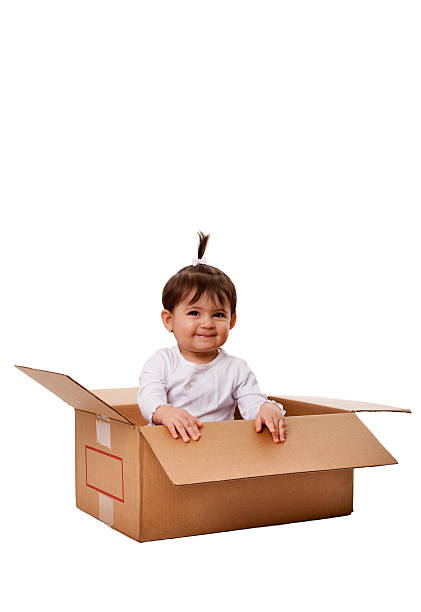 istock Happy baby in surprise box 176846225