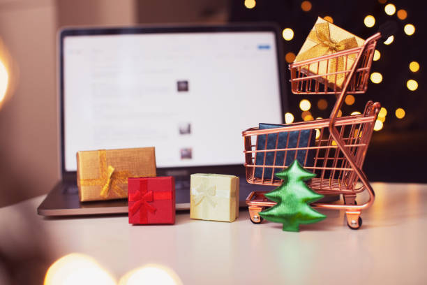 istock Christmas shopping online. 1768465196