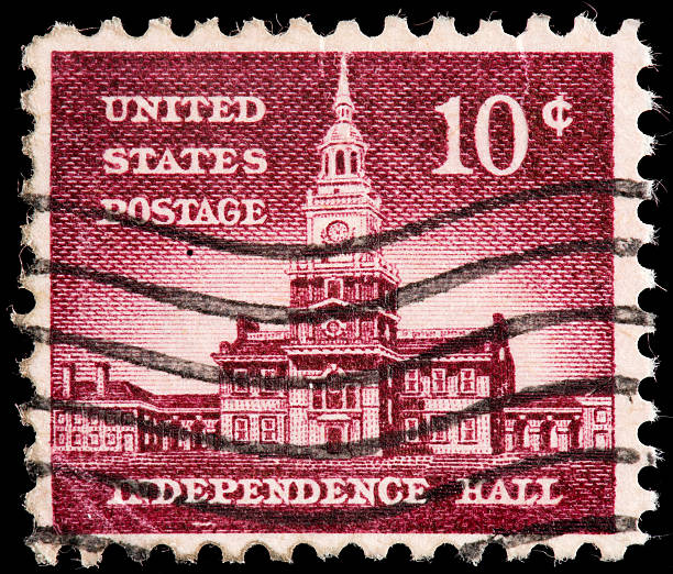 istock United States Postage Stamp Depicting Independence Hall 176847619