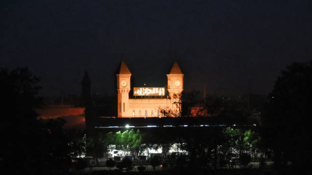 Lahore Train Station at Night, HD Landscape.
