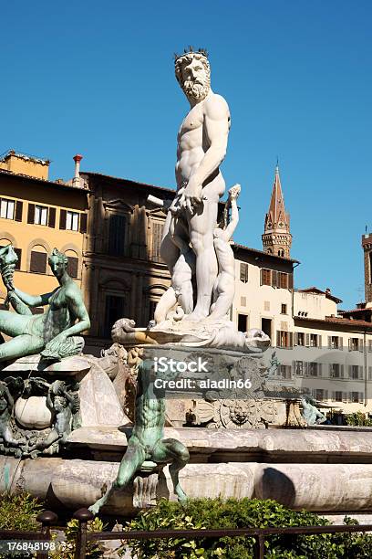 Fountain Of Neptune In Florence Stock Photo - Download Image Now - Ancient, Architectural Feature, Bronze - Alloy