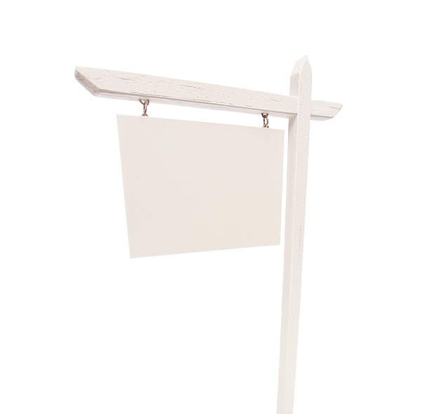 istock Blank Real Estate Sign on White 176848462