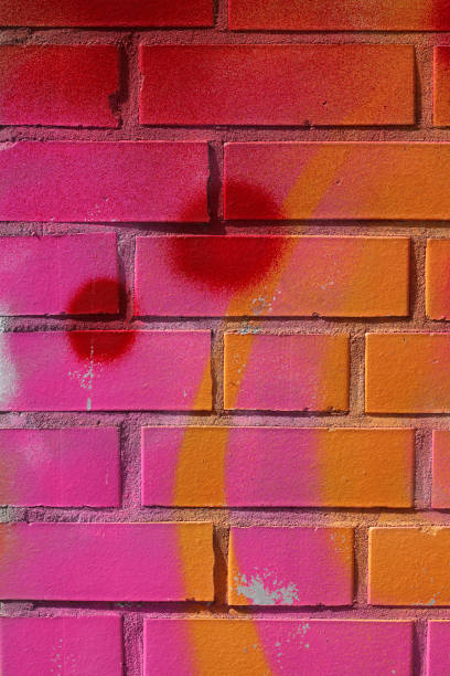 istock Orange red brick wall with red color spots, background, Germany 1768486421