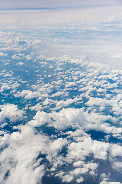 Cloud view above stock photo