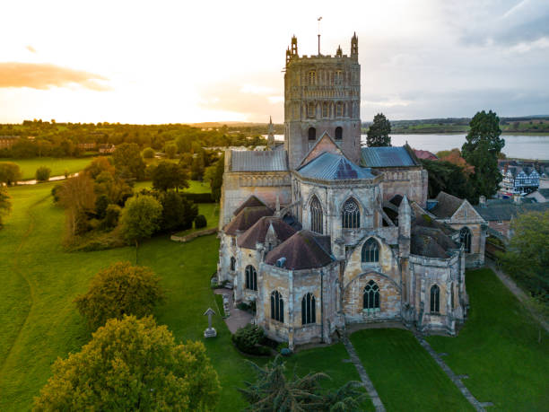 istock Sunset behind Tewksbury Abbey 1768494074
