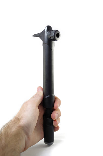 istock Hand holding bike pump 176849500