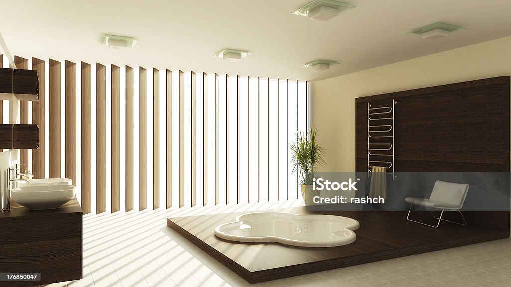 Interni moderni, di un bagno - Foto stock royalty-free di Ambientazione interna
