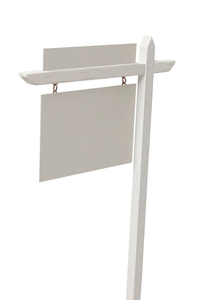 istock Blank Real Estate Sign on White with Clipping Path. 176850841