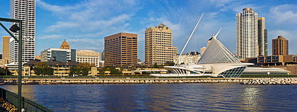 istock Panoramic view of downtown Milwaukee skyline 176851370