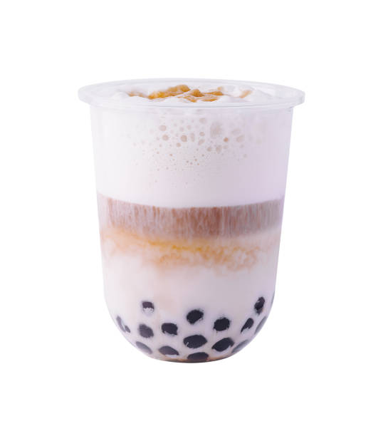 istock Iced Thai Milk Tea with Bubbles in Plastic Cup 1768517874