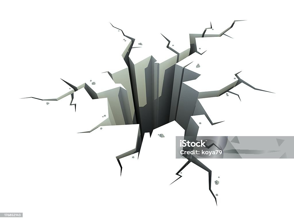 ground crack ground crack 3d illustration Abstract Stock Photo