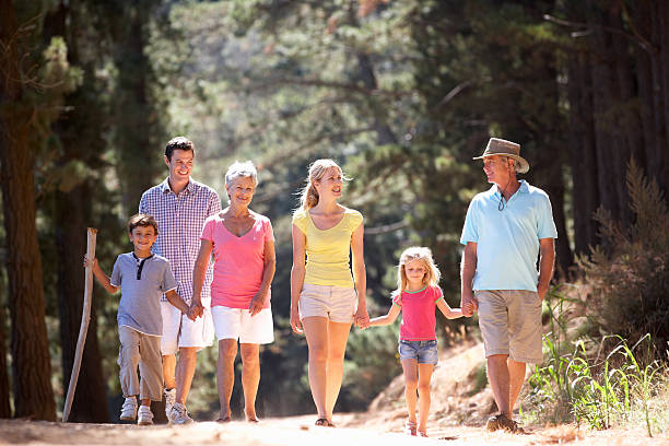 istock 3 generation family on hiking trail walk 176852219