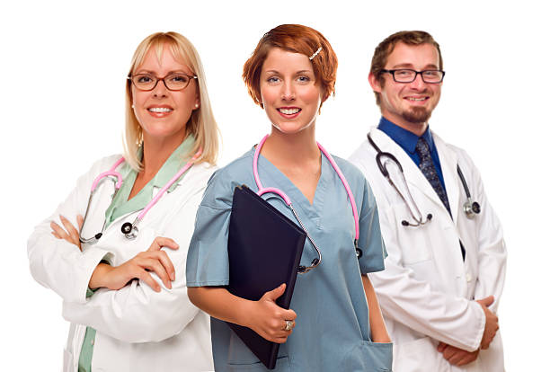 istock Group of Doctors or Nurses on a White Background 176852450