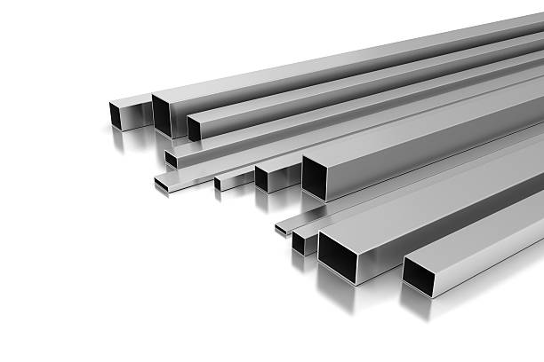 perfil de metal - metal aluminum steel pipe fotografías e imágenes de stock