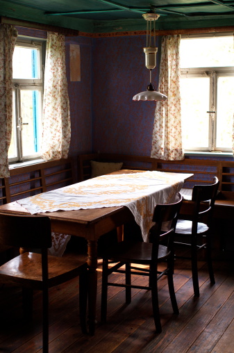 Dining room in an old farmhouse