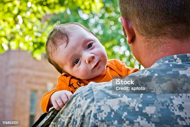 Military Daddy Stock Photo - Download Image Now - Army, Baby - Human Age, Men