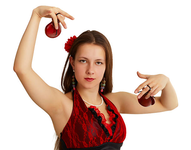 istock Young girl performing Spanish dance 176853429