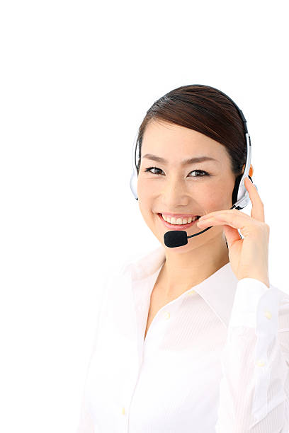 Asian Call Center stock photo