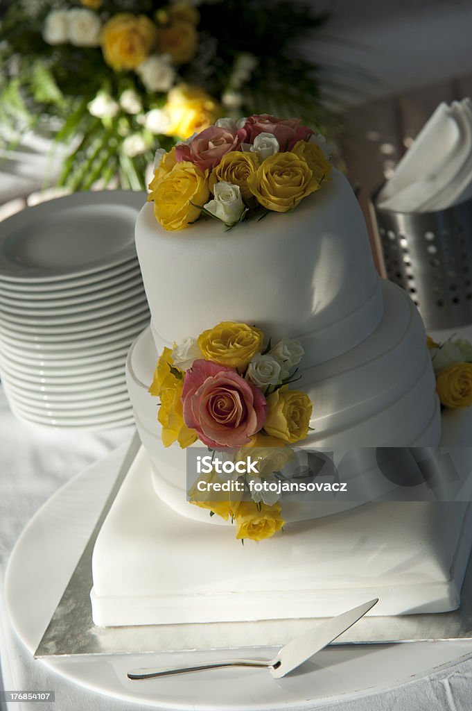Tort weselny - Zbiór zdjęć royalty-free (Ceremonia ślubu)