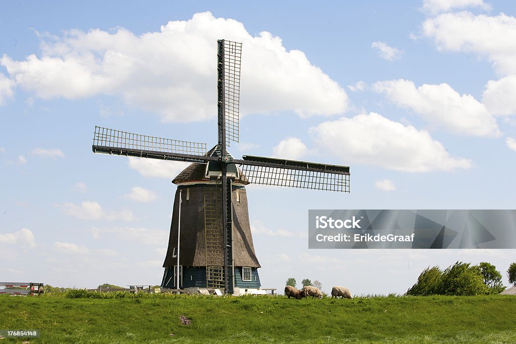 Голландский ветряная мельница - Стоковые фото Без людей роялти-фри