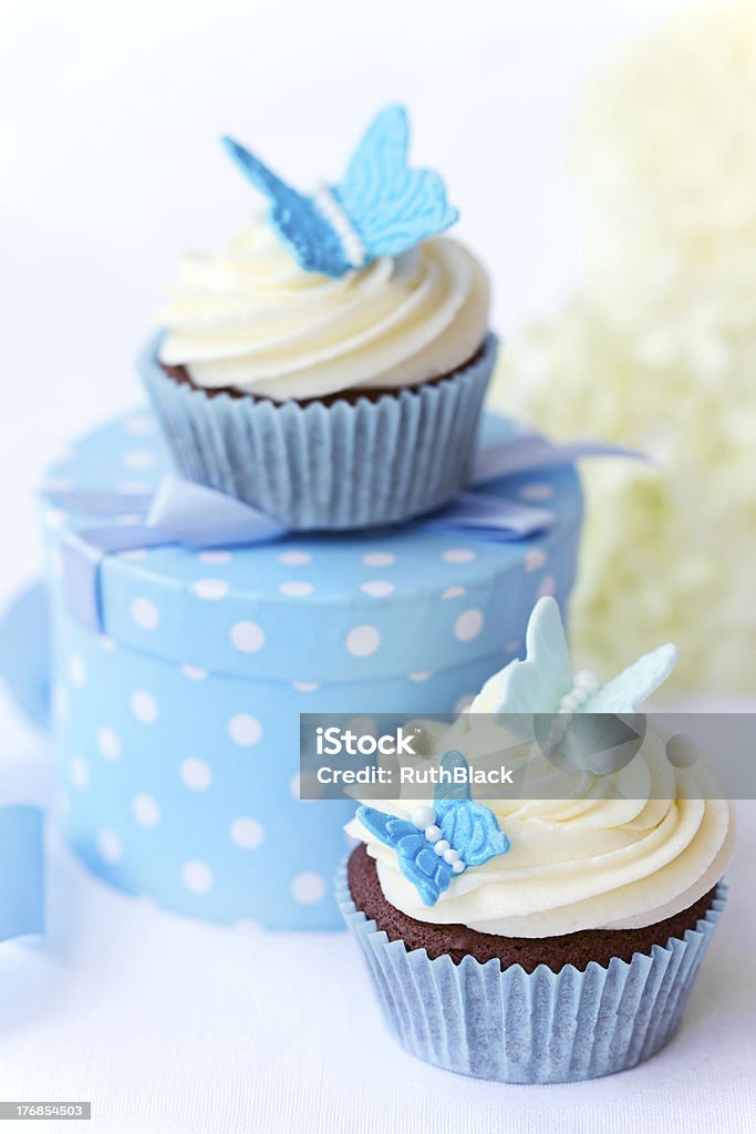 Farfalla cupcakes - Foto stock royalty-free di Assistenza