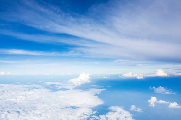 istock The view from the plane shows the beautiful blue sky 1768548959