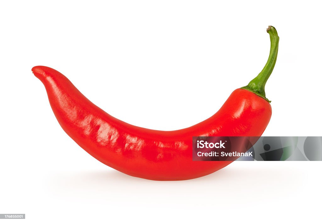 The red chili pepper is on a white background Red chili pepper isolated on white background Cayenne Pepper Stock Photo