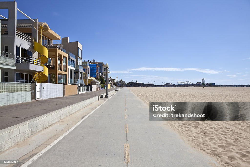 Playa de Santa Mónica Sendero para ciclistas - Foto de stock de Playa libre de derechos