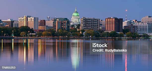 Scenery Of Madison With A Lake And Tall Office Buildings Stock Photo - Download Image Now