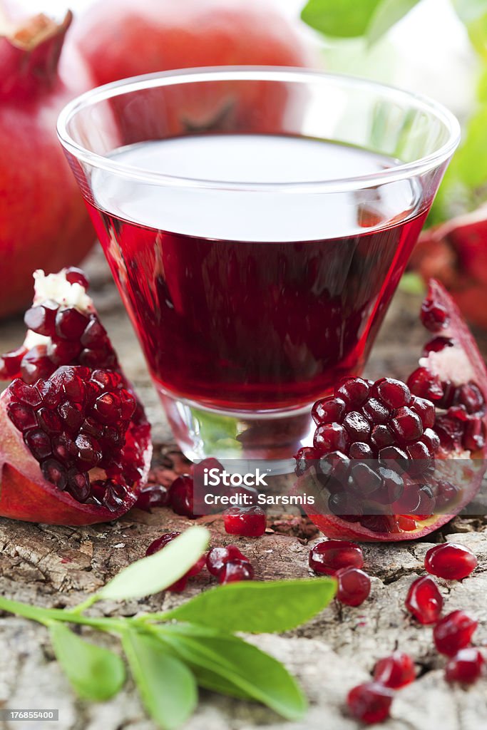 pomegranate juice fresh ripe pomegranate and juice in the glass Antioxidant Stock Photo