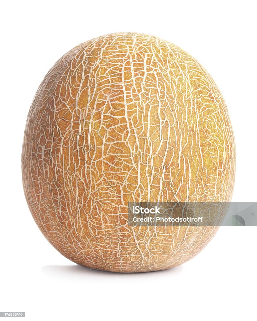 Melone maturo isolato su sfondo bianco - Foto stock royalty-free di Agricoltura