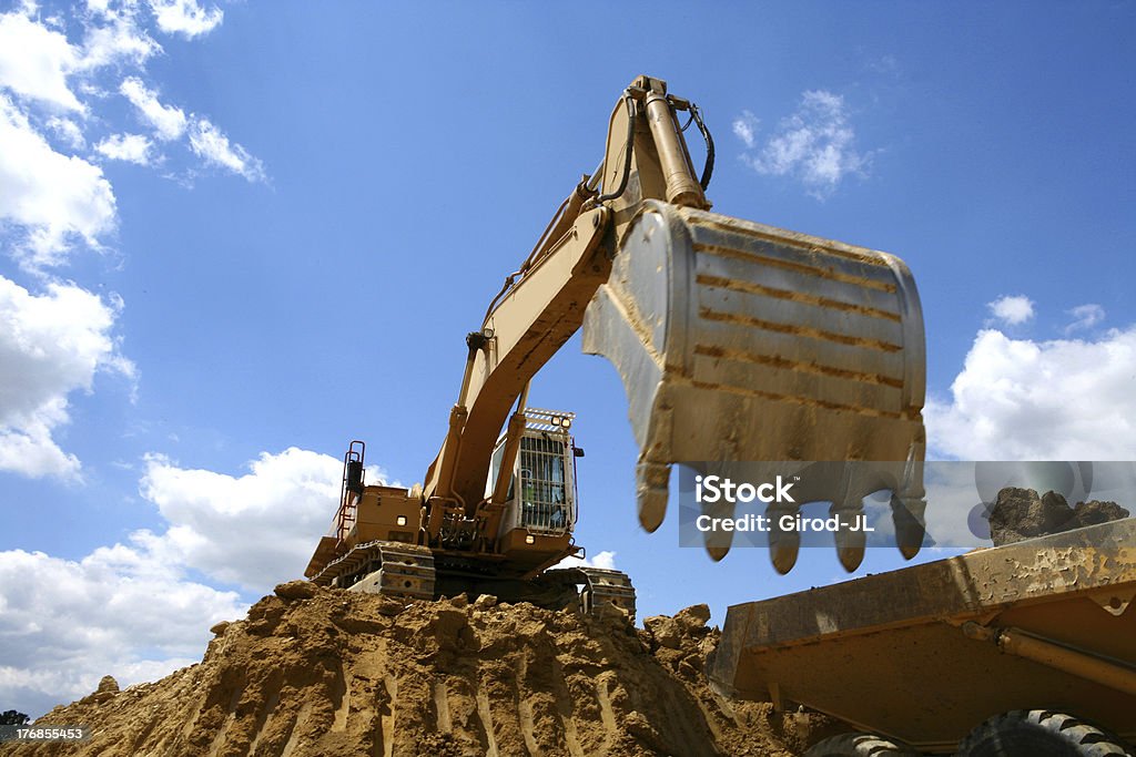 Engin in action Building - Activity Stock Photo