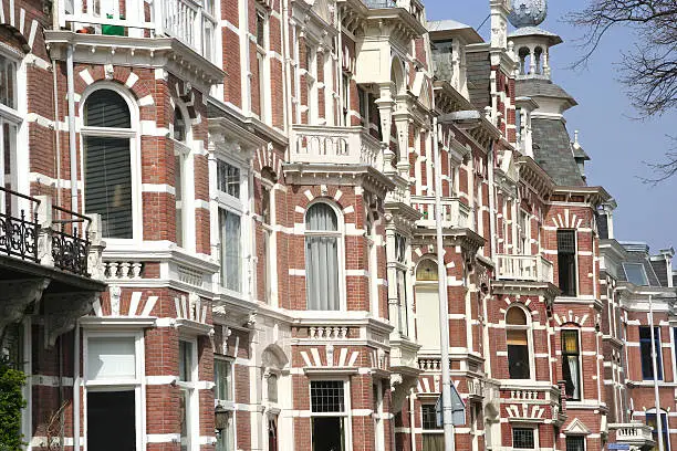 "Houses in expensive Statenkwartier area of The Hague, Holland"
