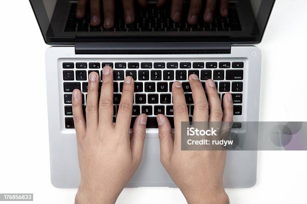 Typing On Notebook Stock Photo - Download Image Now - Activity, Adult, Business