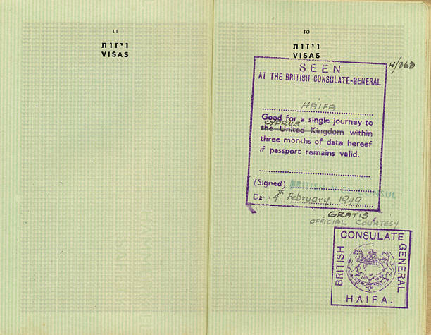 istock Stamped pre-Israel Passport 176856905