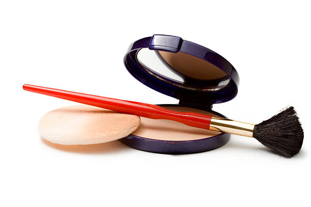 istock Make-up powder in box and brush 176857302