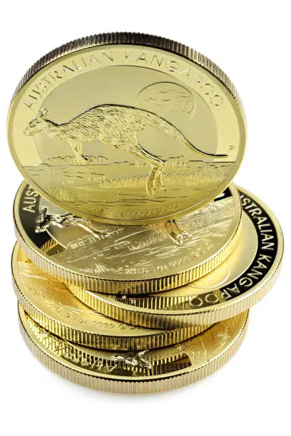 Photo of 1 ounce Australian Kangaroo gold bullion coins