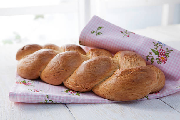 Braided bread stock photo